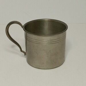 Queen Art Pewter Cup Brooklyn NY Hand Made Danish Quality 2" Tall Made in USA